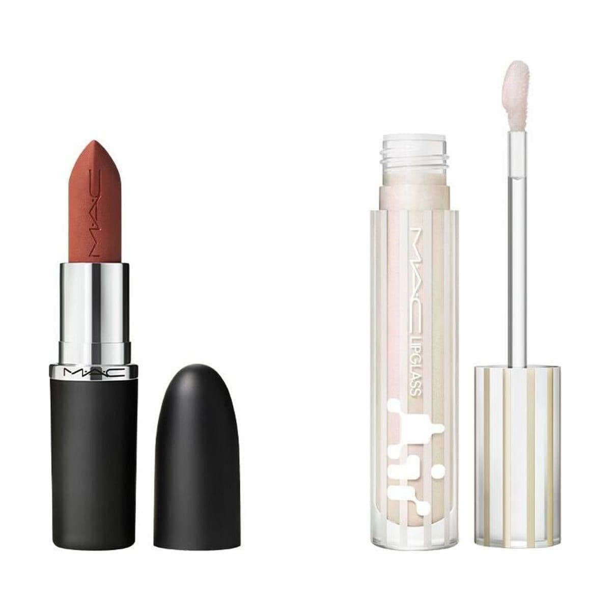 Embalagem de Kit Lip Moment Mac Maxcimal e Lipglass Airshine