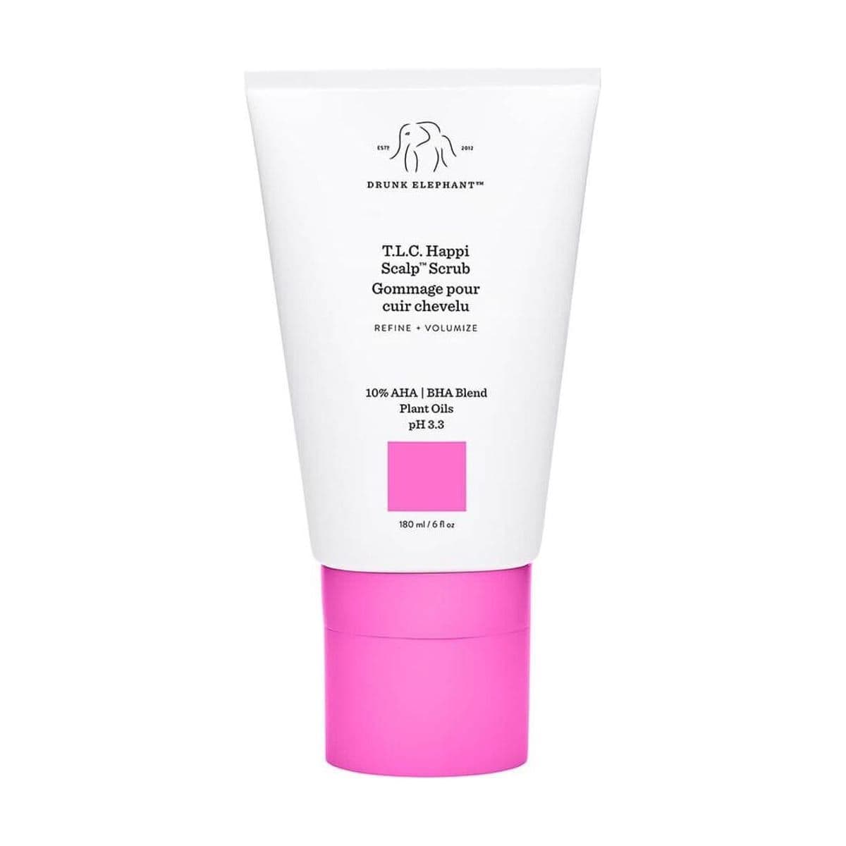 Embalagem de Esfoliante Capilar Drunk Elephant T.L.C. Happi