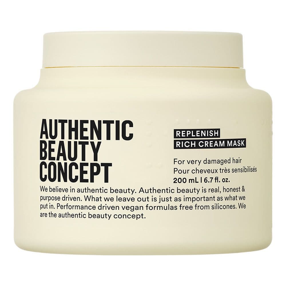 Embalagem de Máscara Capilar Nutritiva Authentic Beauty Concept Replenish Rich Cream