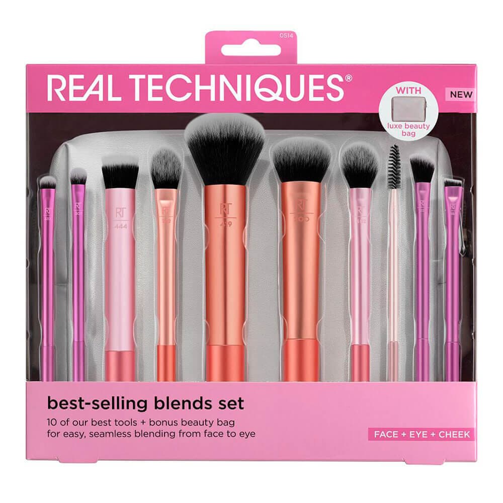 Embalagem de Kit de Pincéis Real Techniques Best-selling Blends