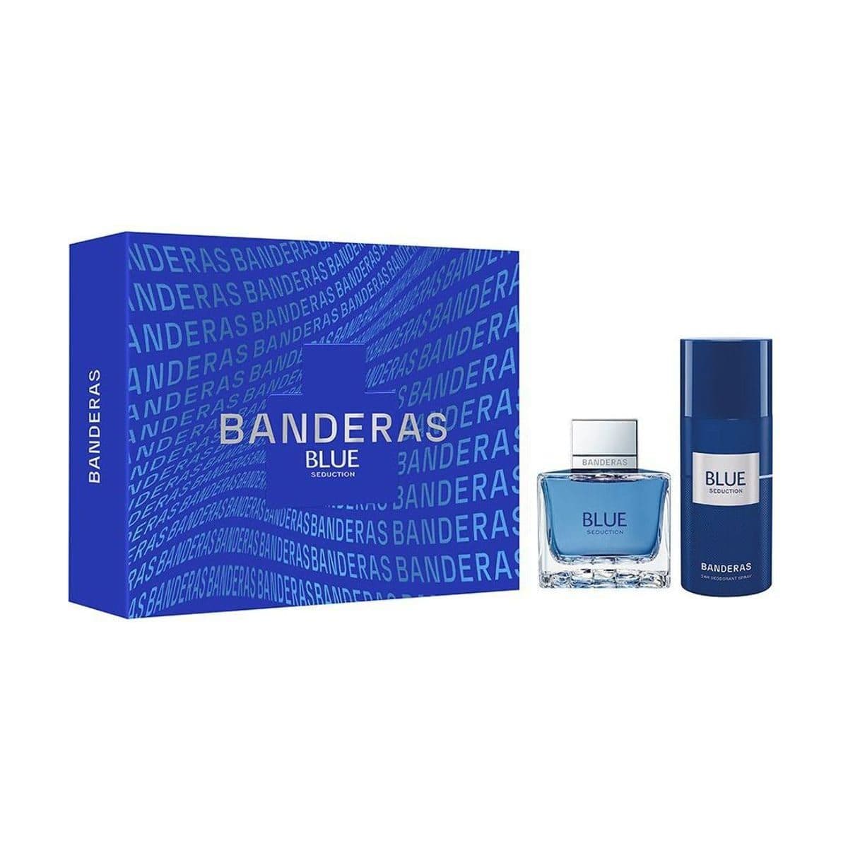 Embalagem de Kit Coffret Banderas Blue Seduction Masculino Eau de Toilette