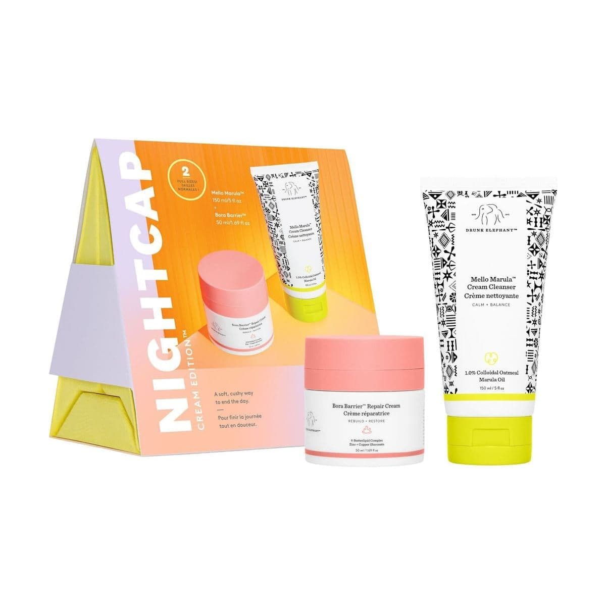 Embalagem de Kit Drunk Elephant Nightcap Cream Edition