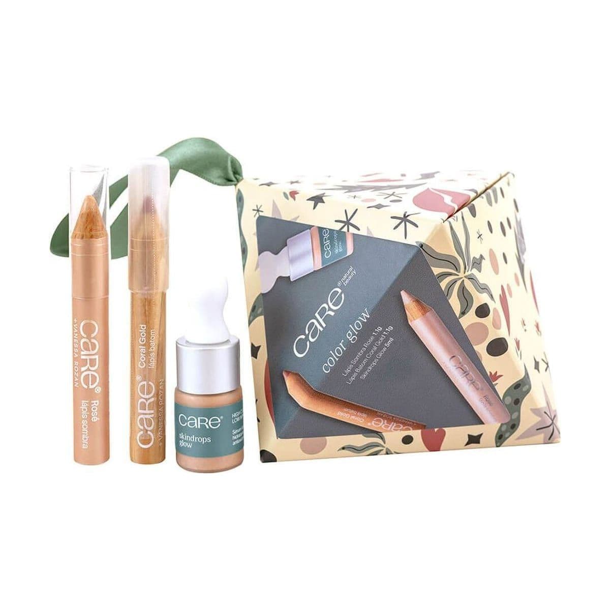 Embalagem de Kit Care Natural Beauty Color Glow Rose