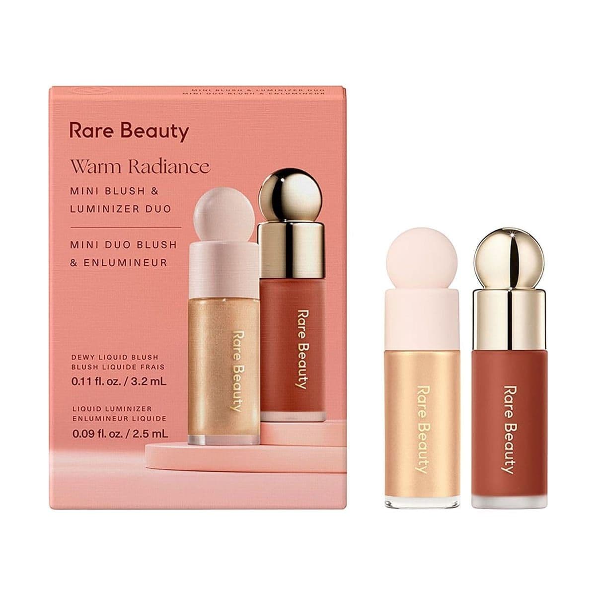 Embalagem de Kit Rare Beauty Warm Radiance Duo