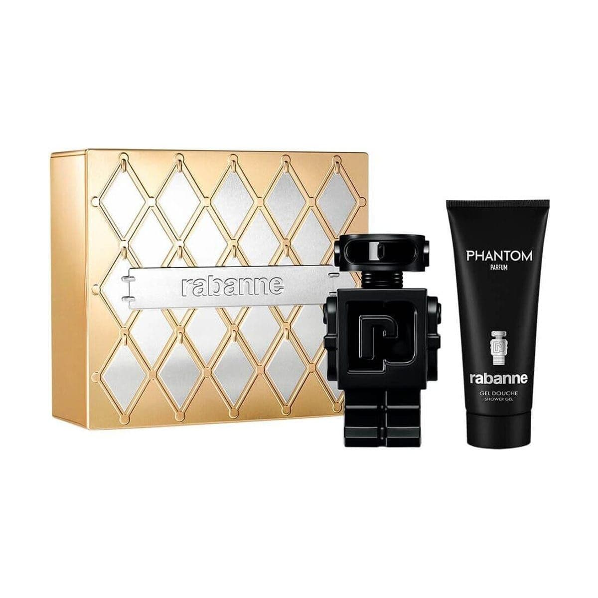 Embalagem de Kit Coffret Rabanne Phantom Masculino Parfum