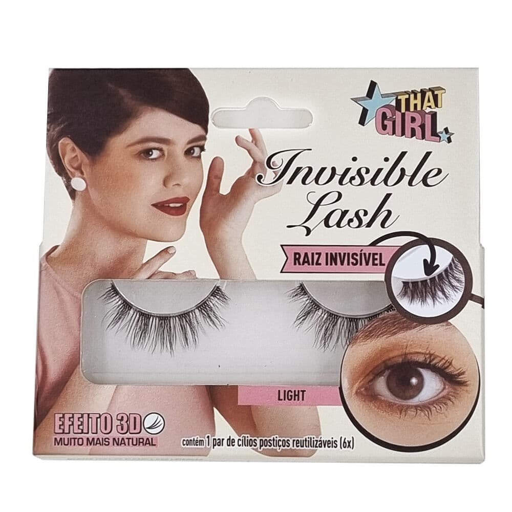 Embalagem de Cilios Postiços That Girl Invisible Lash 3D Light