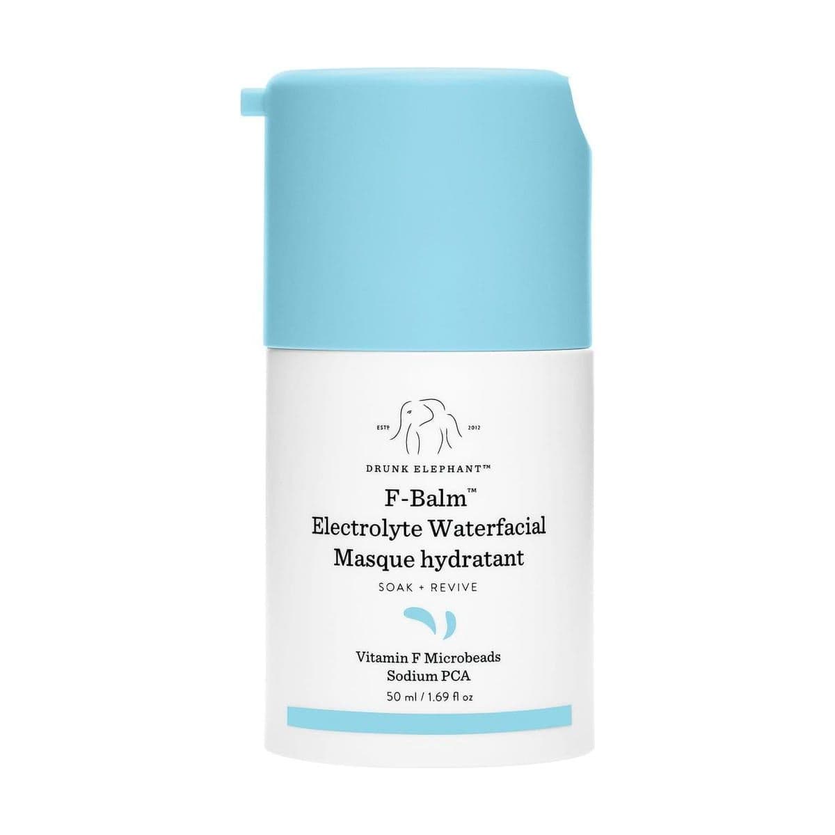 Embalagem de Máscara Noturna Hidratante Drunk Elephant F-Balm Electrolyte Waterfacial