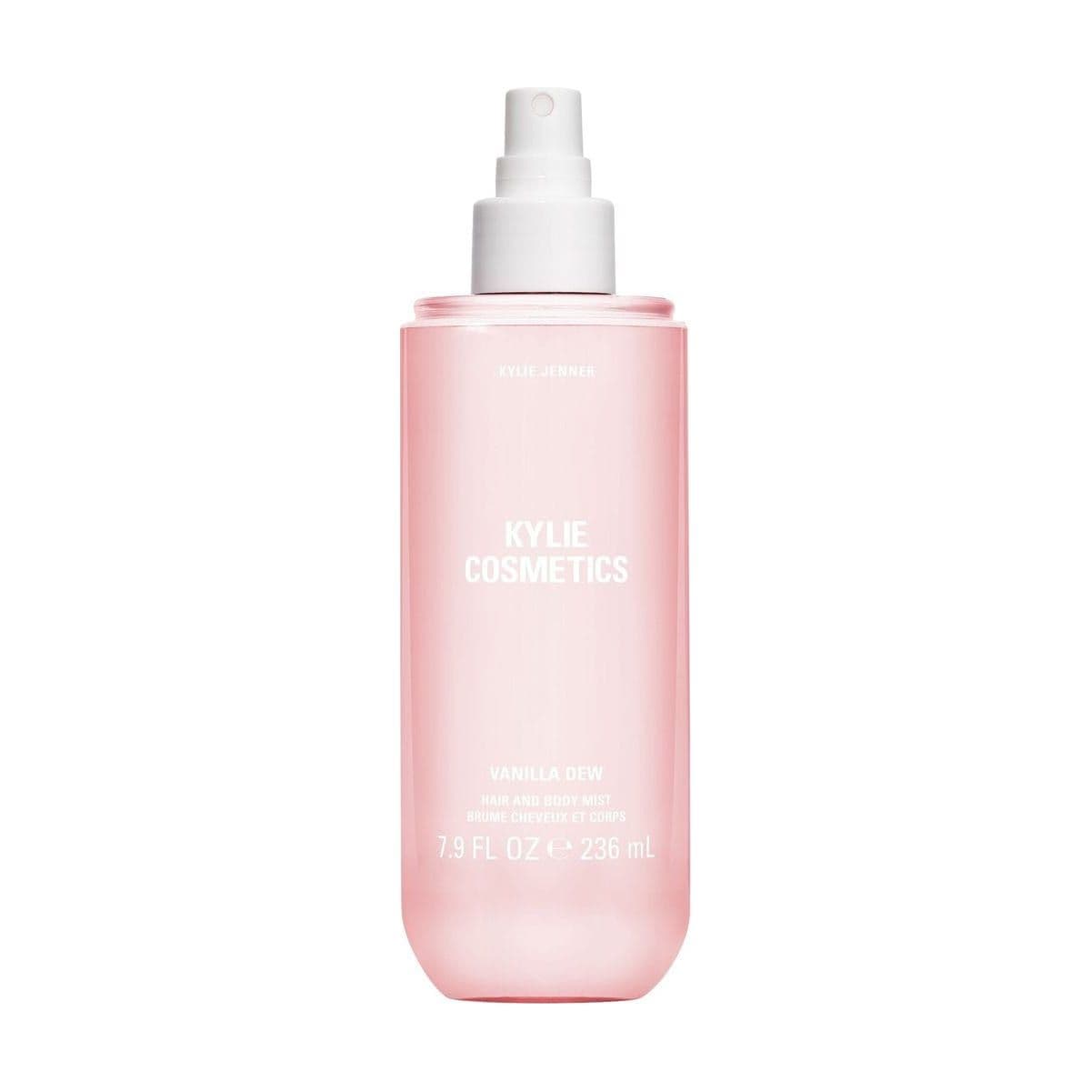 Embalagem de Body Splash Kylie Fragrances Vanilla Dew Hair & Body Mist