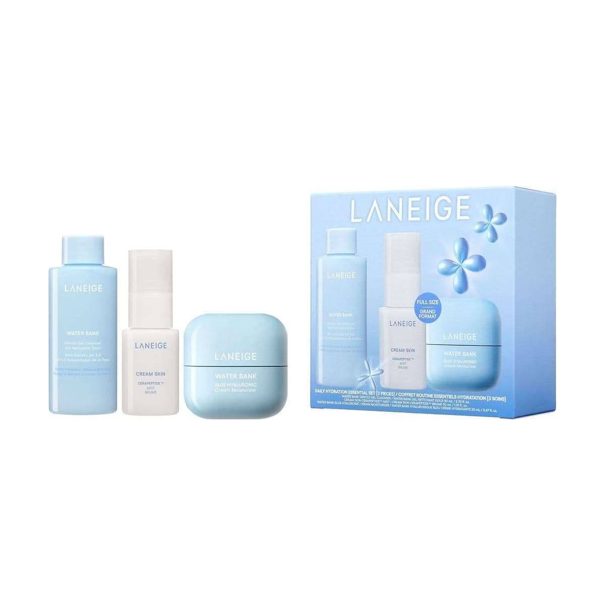 Embalagem de Kit Facial Laneige Daily Hydration Essentials