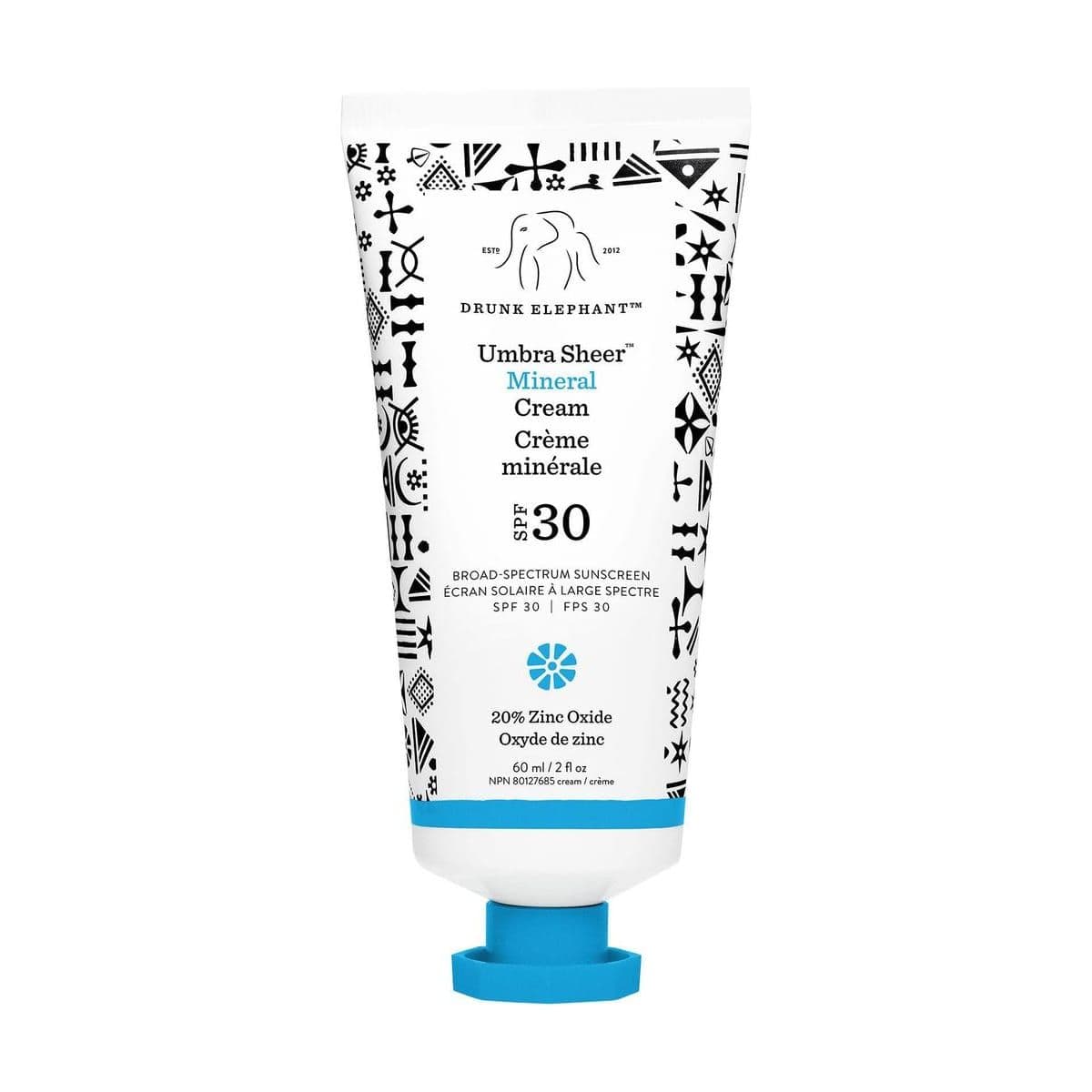 Embalagem de Protetor Solar Drunk Elephant Umbra Mineral Cream SPF 30