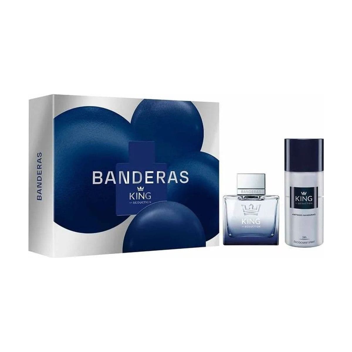 Embalagem de Kit Coffret Antonio Banderas King Of Seduction Masculino Eau de Toilette