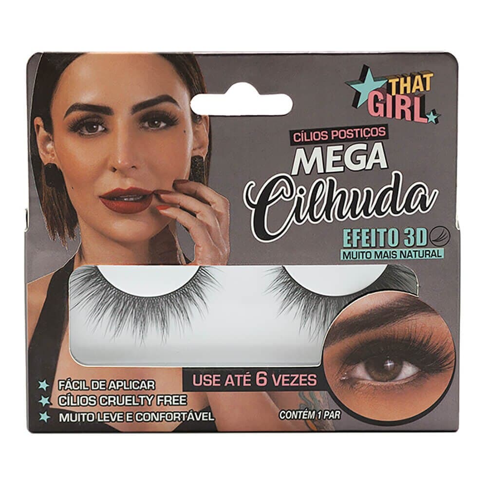 Embalagem de Cílios Postiços 3D That Girl Mega Cilhuda