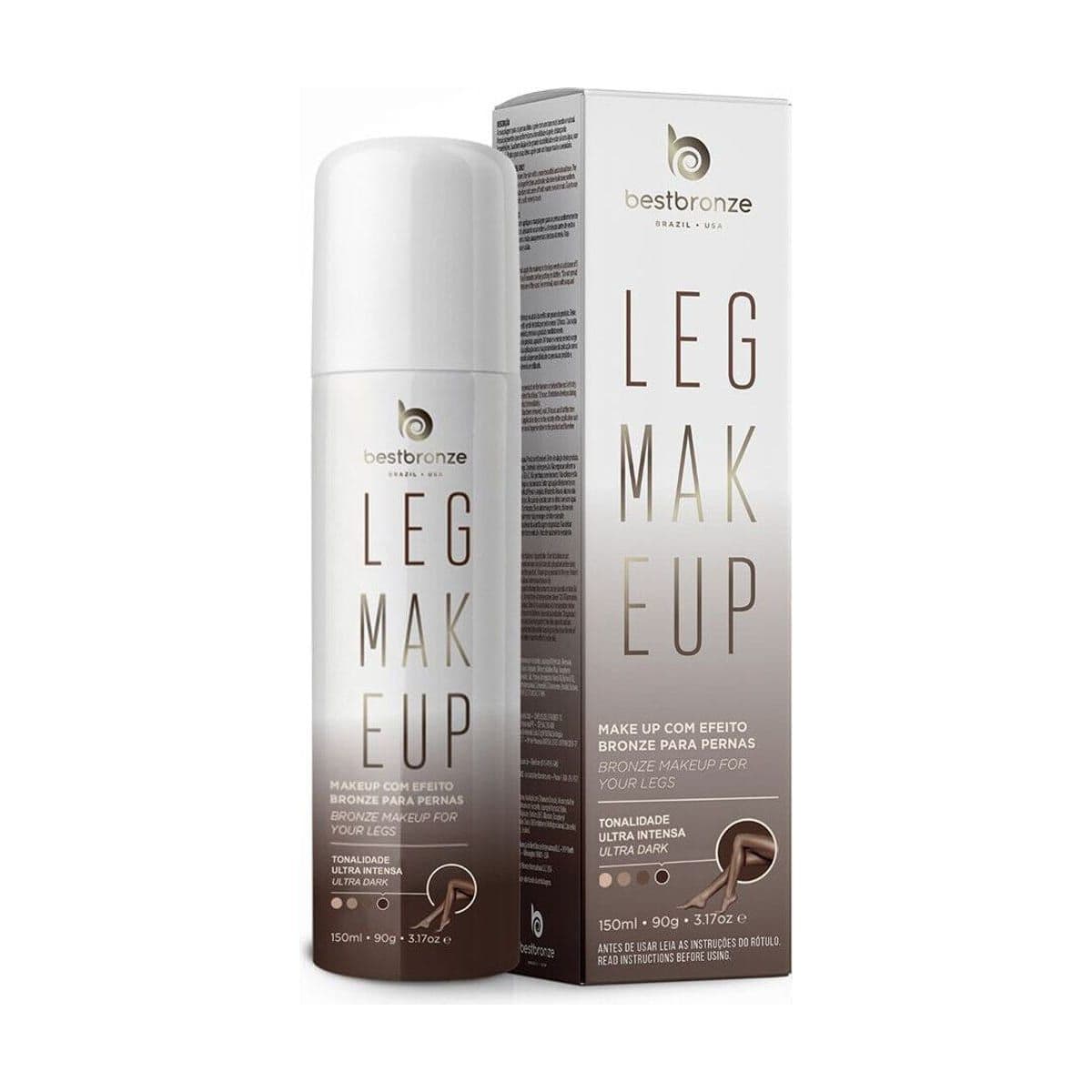 Embalagem de Maquiagem para Pernas Best Bronze Leg Makeup Ultra Dark