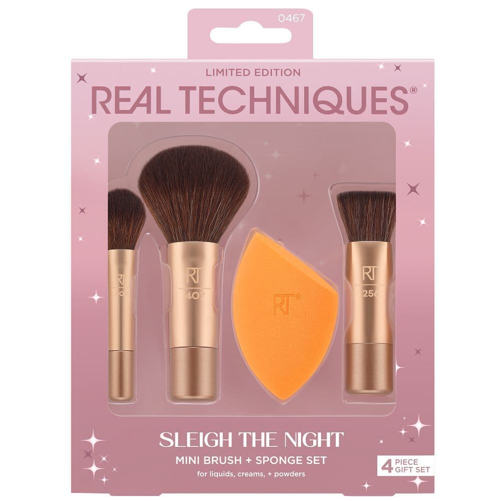 Embalagem de Kit Mini Pincéis e Esponja Real Techniques Sleigh The Night