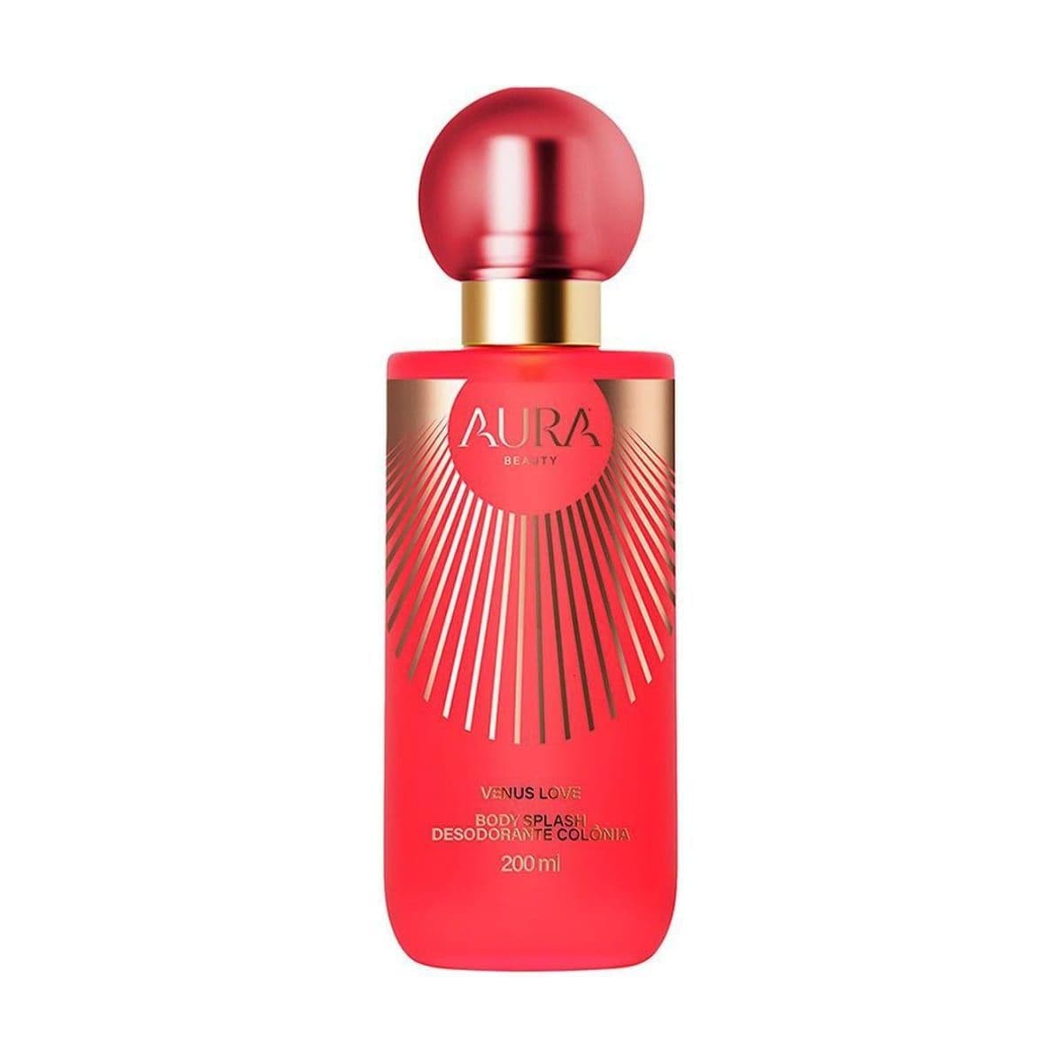 Embalagem de Body Splash Aura Beauty Venus Love