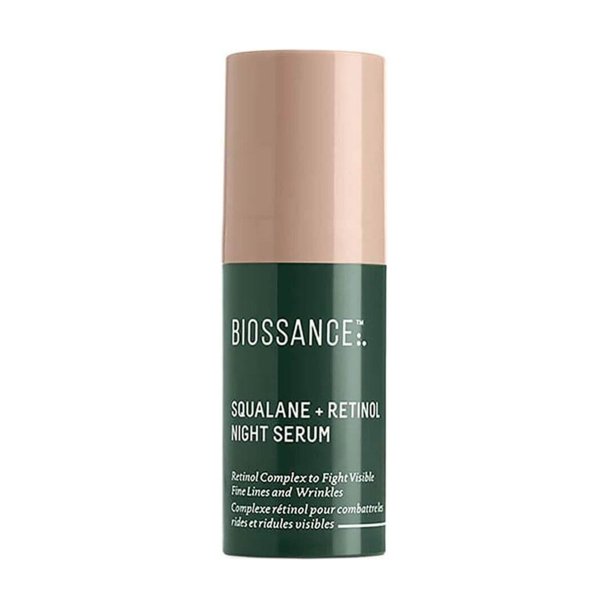 Embalagem de Sérum noturno com Retinol e Esqualano Biossance