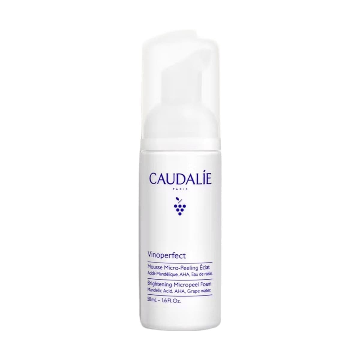 Embalagem de Espuma Facial Iluminadora Caudalie Micropeel Vinoperfect