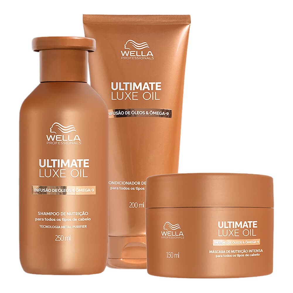 Embalagem de Kit Wella Professionals Ultimate Luxe Oil Trio