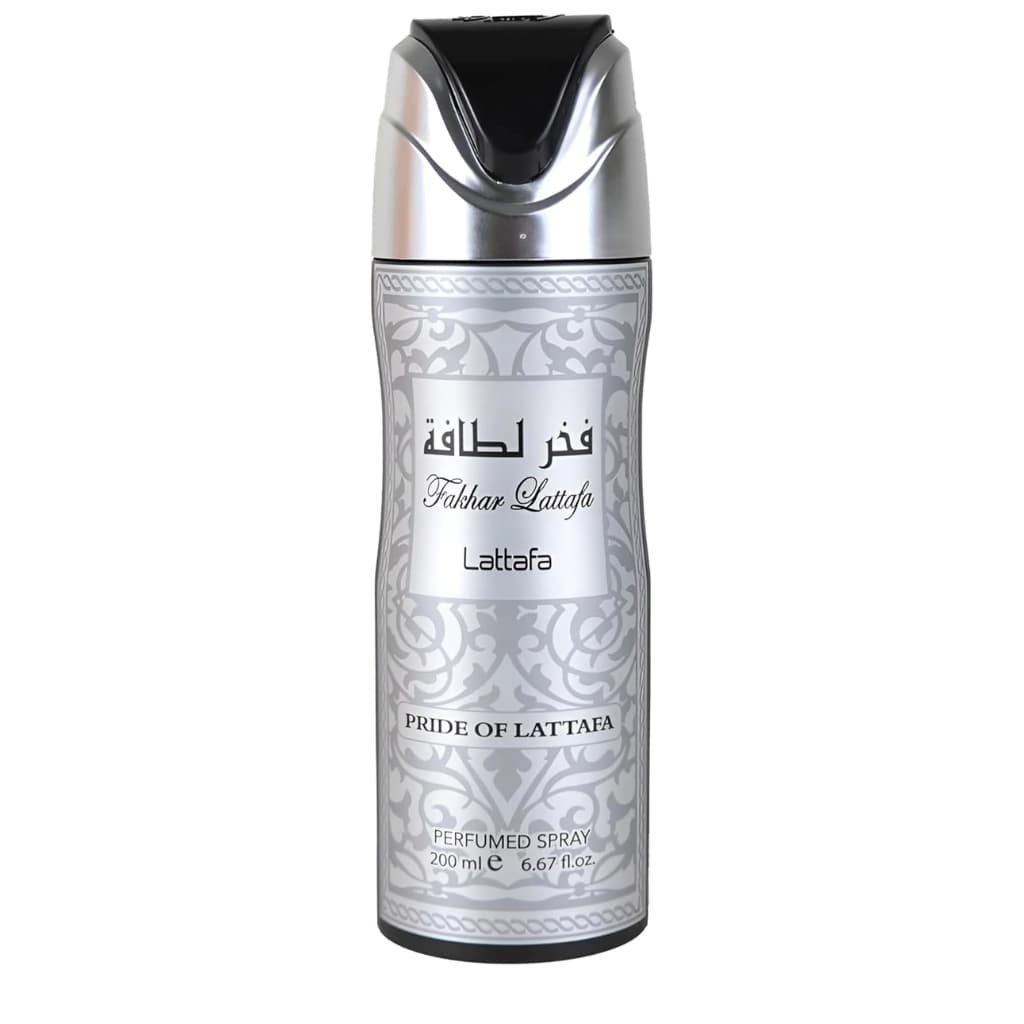 Embalagem de Desodorante Body Spray Lattafa Fakhar Black Masculino 200ml