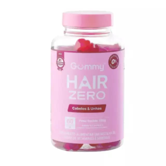 Embalagem de Suplemento Alimentar Gummy Hair Vitamin 60 Gomas