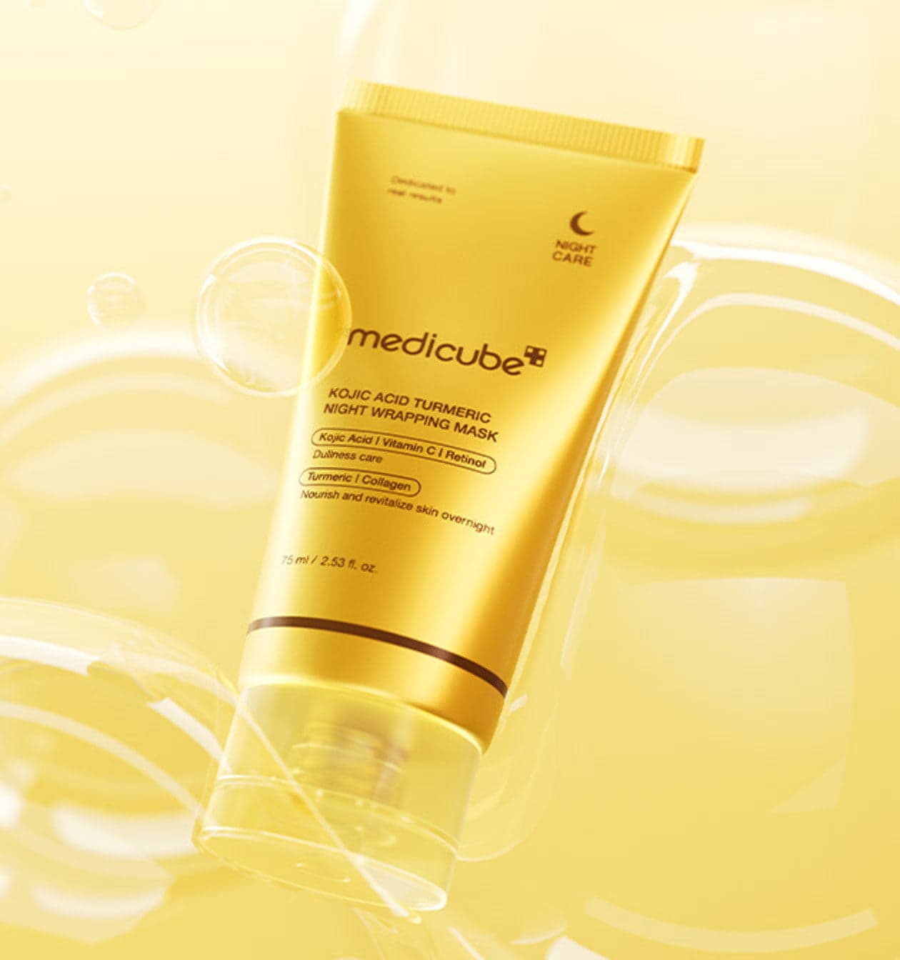 Embalagem de Medicube Kojic Acid Turmeric Night Wrapping Mask 75ml
