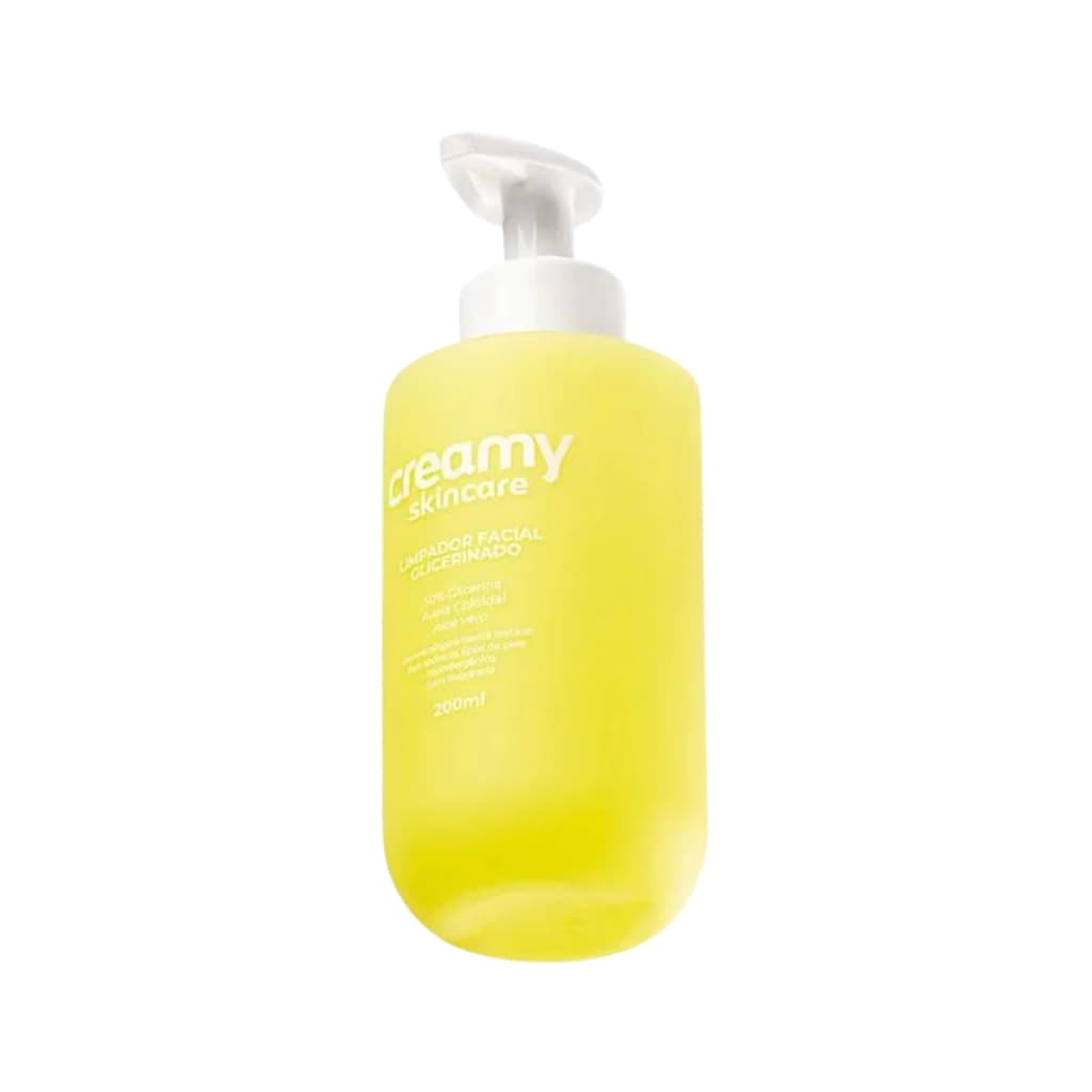 Embalagem de Sabonete Facial Limpador Facial Glicerinado Creamy Skincare 200ml