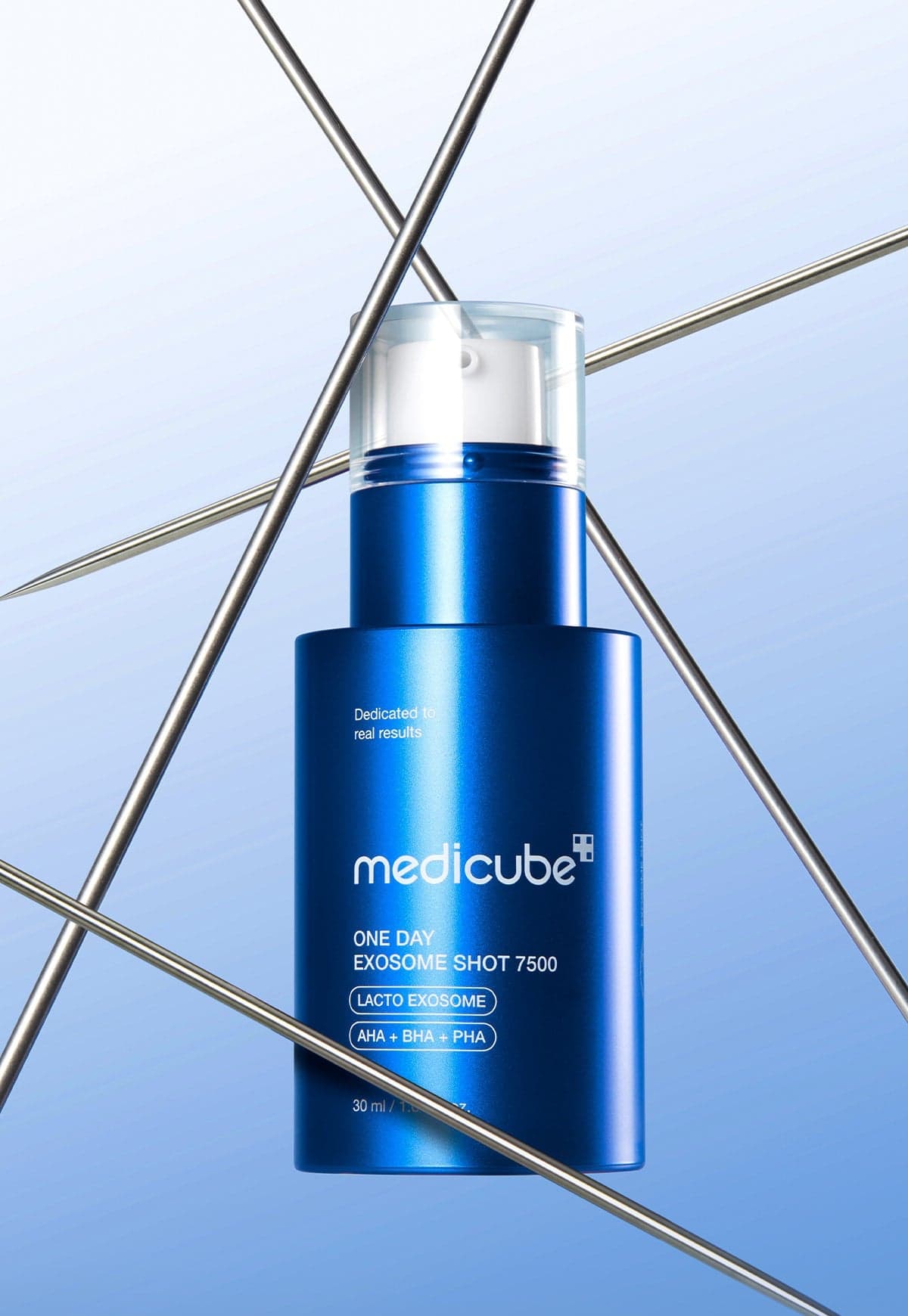 Embalagem de Medicube One Day Exosome Shot Pore Ampoule 7500 30ml