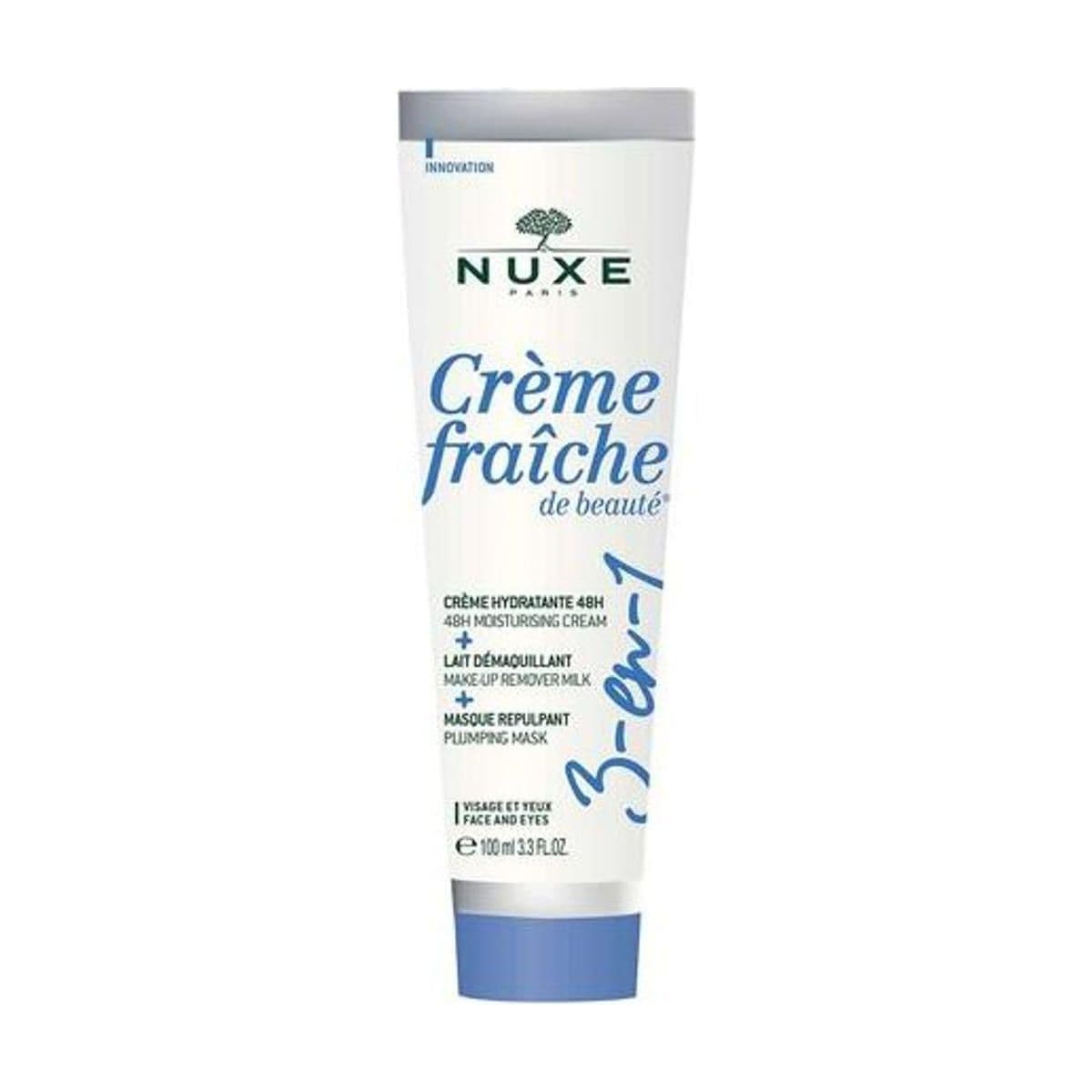 Embalagem de Creme Facial Multifuncional Nuxe Paris - Crème Fraîche de Beauté 3 in 1